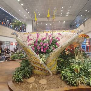 Singapur Flughafen morgens um 6